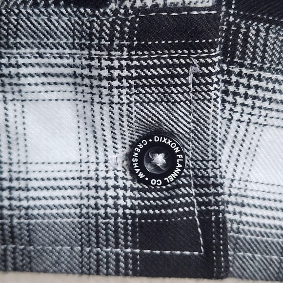 Dixxon Flannel Co Crenshaw Shirt Mens 2XL Black White Plaid Button Long Sleeve - Picture 4 of 11